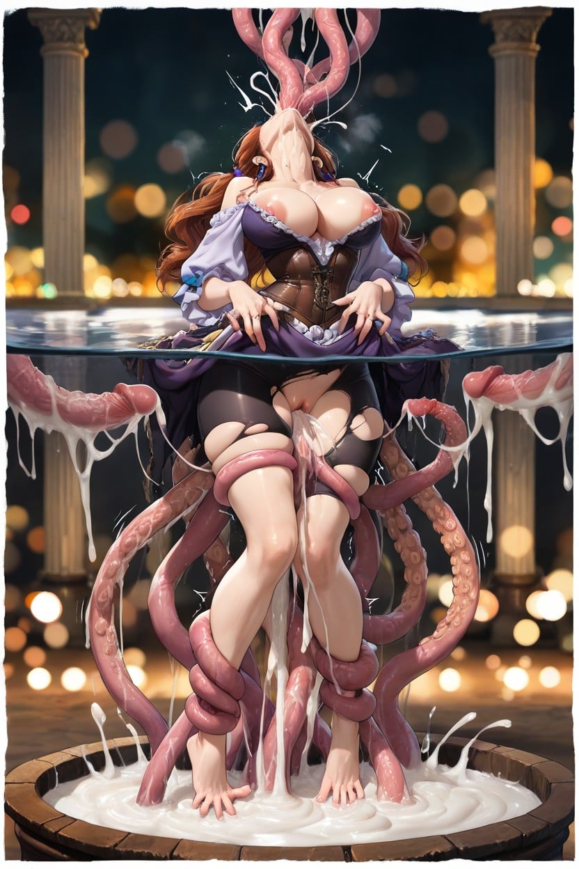 Arched Back, Lifted On Tentacle, Teary Eyescolorful Hentai AI Porn