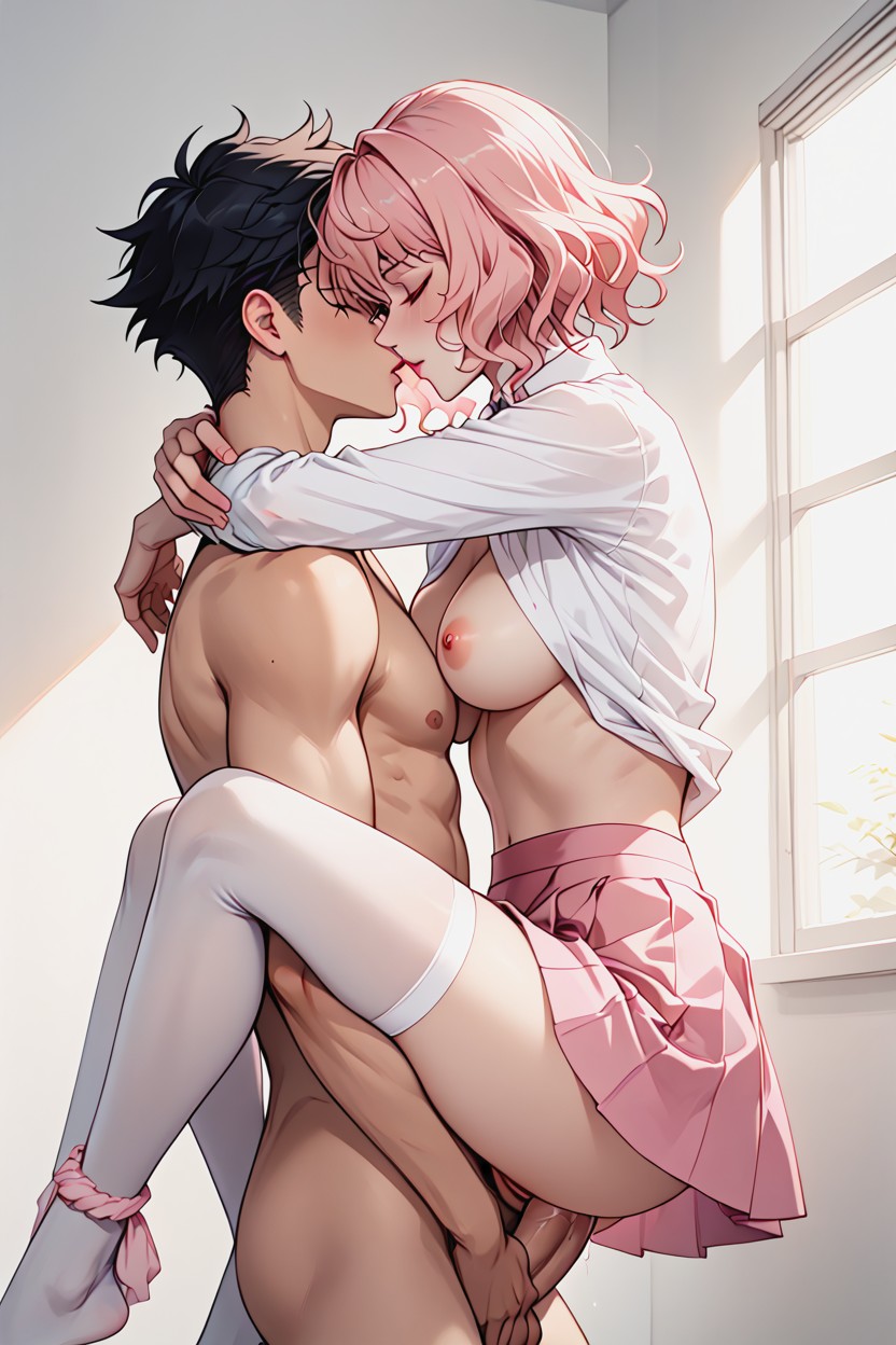 Top Down, Sucking A Giant Penis, Exposed Pussy Hentai AI Porn