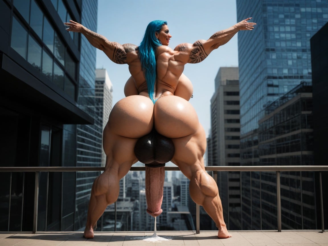 Arms Up, Biggest Hyper Cum, Gigantic Massive Muscles Arm Shemale AI Porn