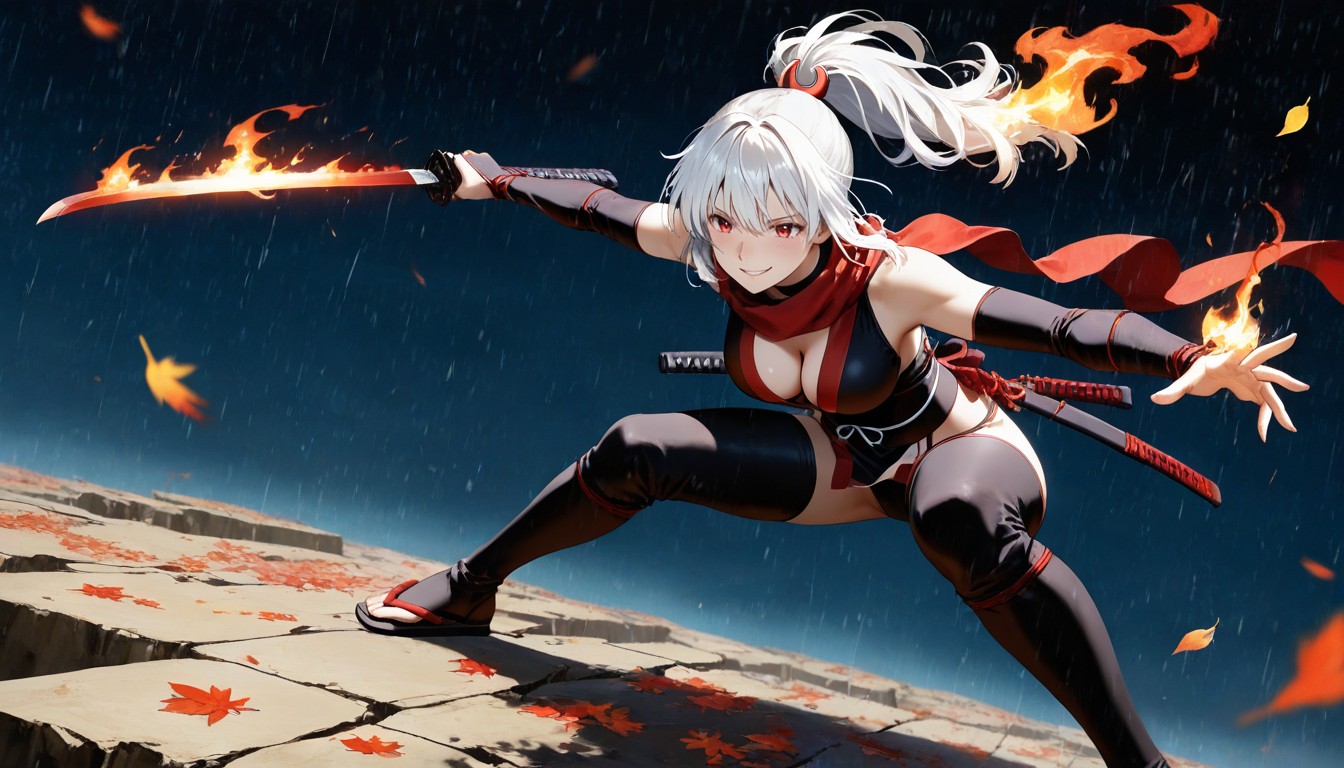 Spread Arms, Fit And Lean, Beautiful Kunoichi Hentai IA
