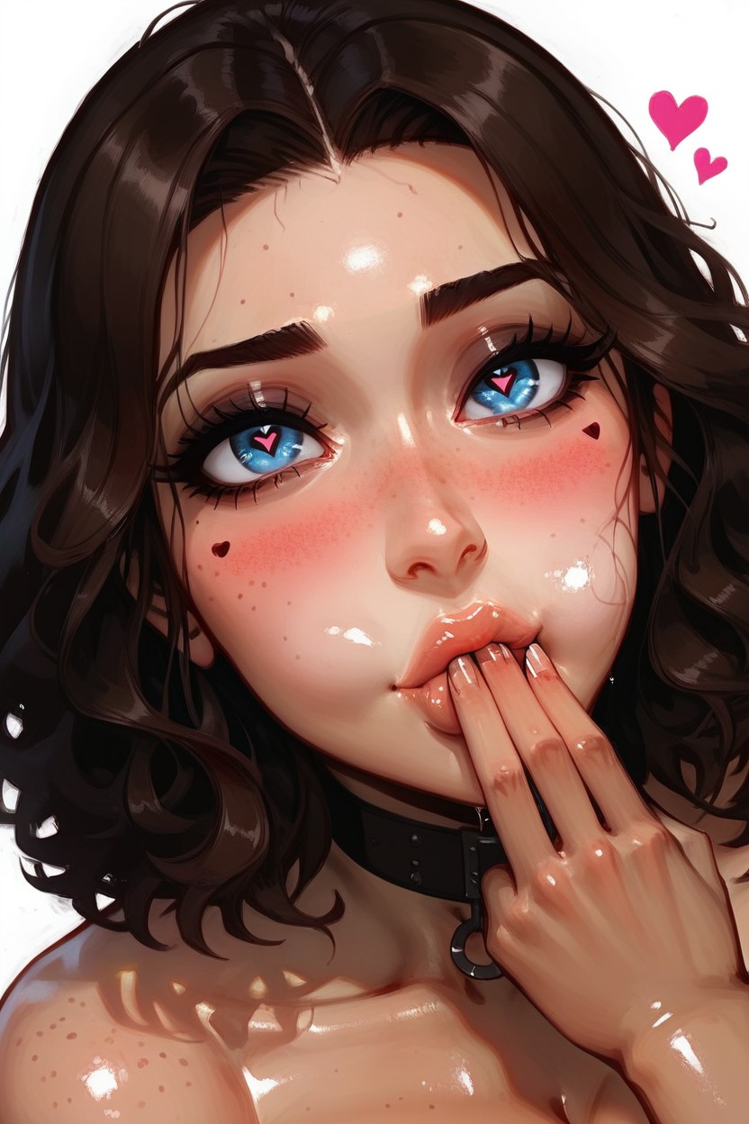 Black Eyeliner, Sharp Jawline, Extremely Wet Pussy Hentai IA