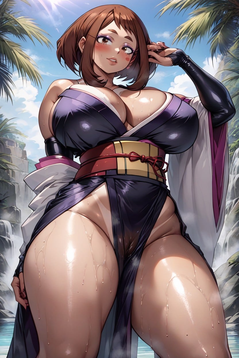 Bbw, Closed Kimono, In Heat Hentai AI Porn