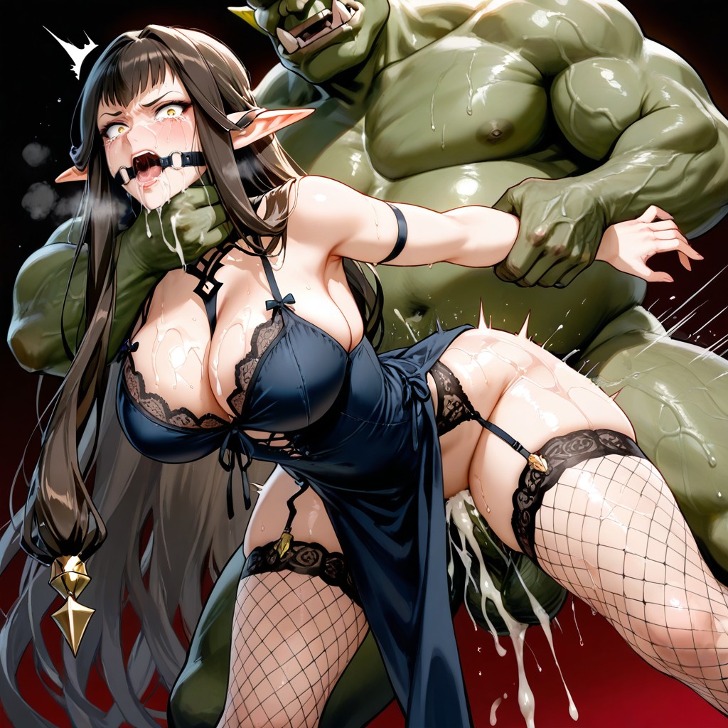 Impact Lines, Scream, She Standing With Her Back Hentai AI Porn