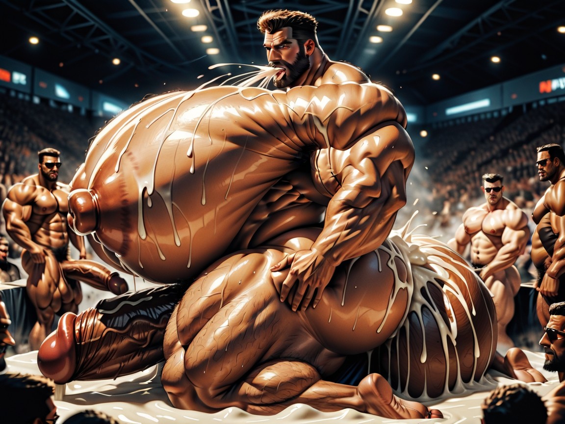 Man Men Only With Two Holes, Many Gay Men, Rough Hyper Huge Impossibly Long Cocks Fucking Them Everywhere AI Gay Porn