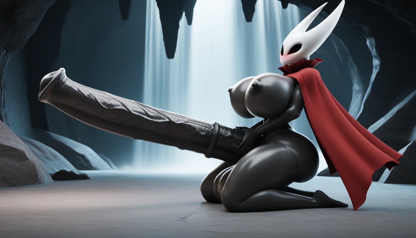 Stroking Penis, Anthro, Extreme Hourglass Furry AI Porn