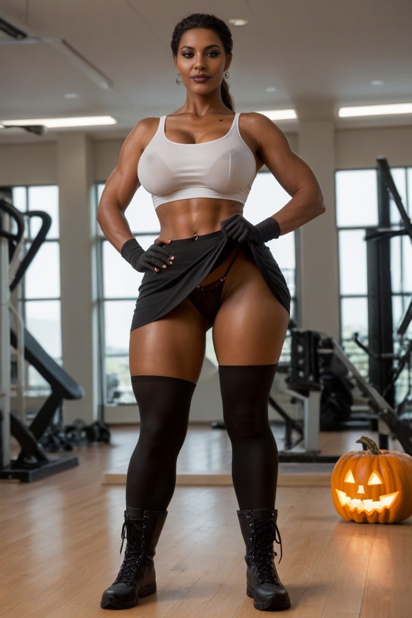 Bodysuit, Sexy Apple Sized Ass, Large Ass MILF AI Porn