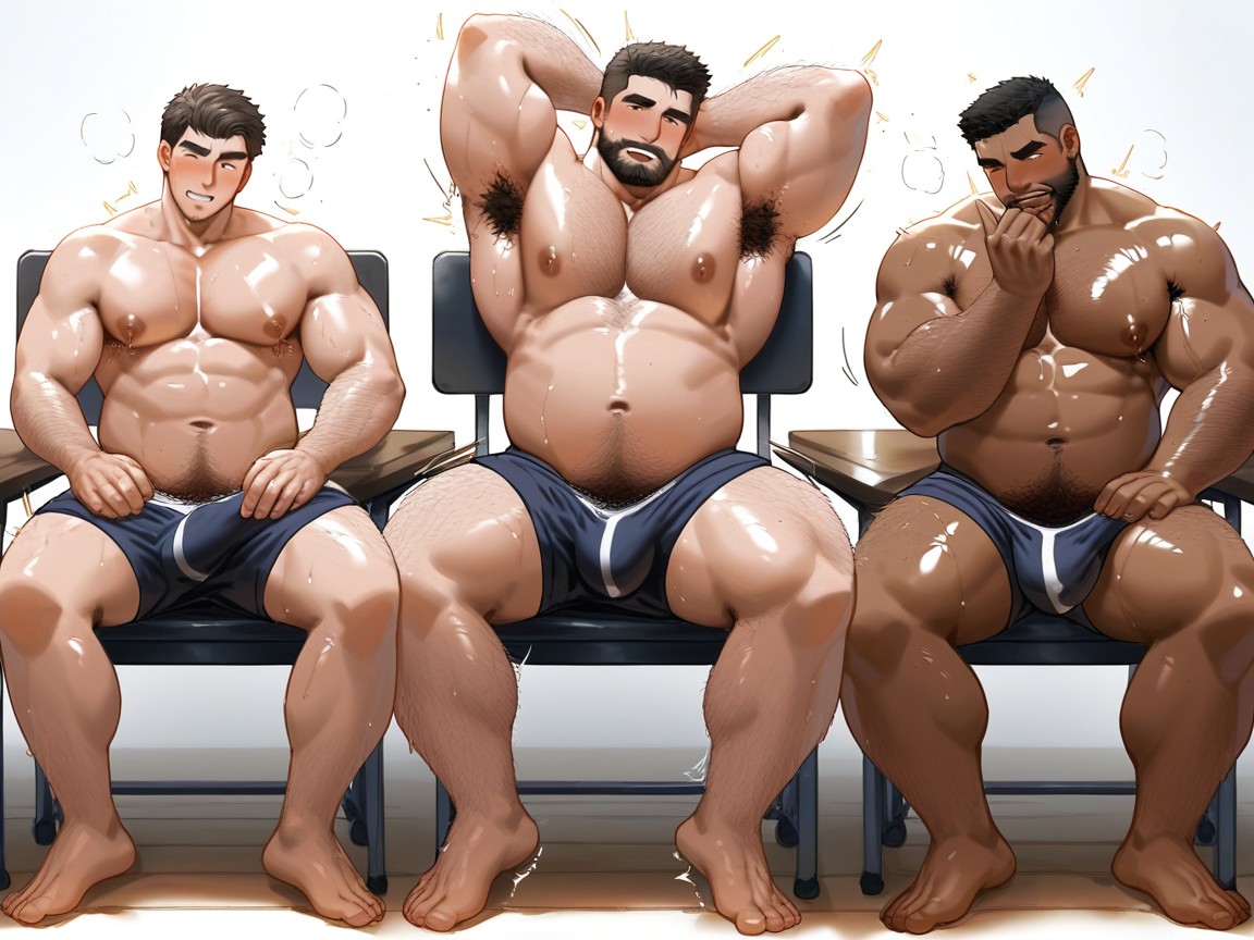 Huge Twitching, Burly, Transformation Sequence 게이 AI 포르노