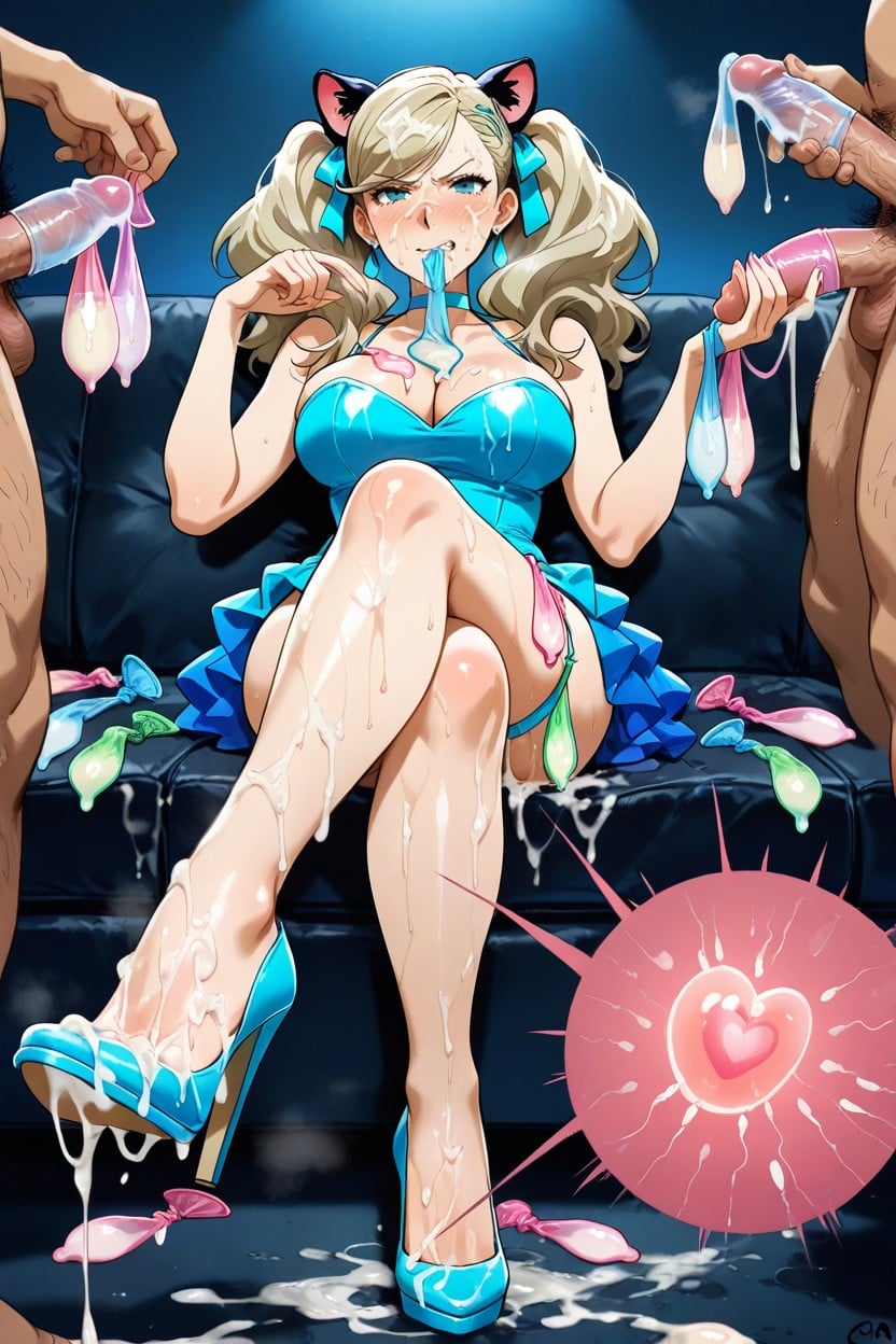 Drenched In Cum, Angry Hate Eyes, Semen Soaked High Heels Hentai AI Porn