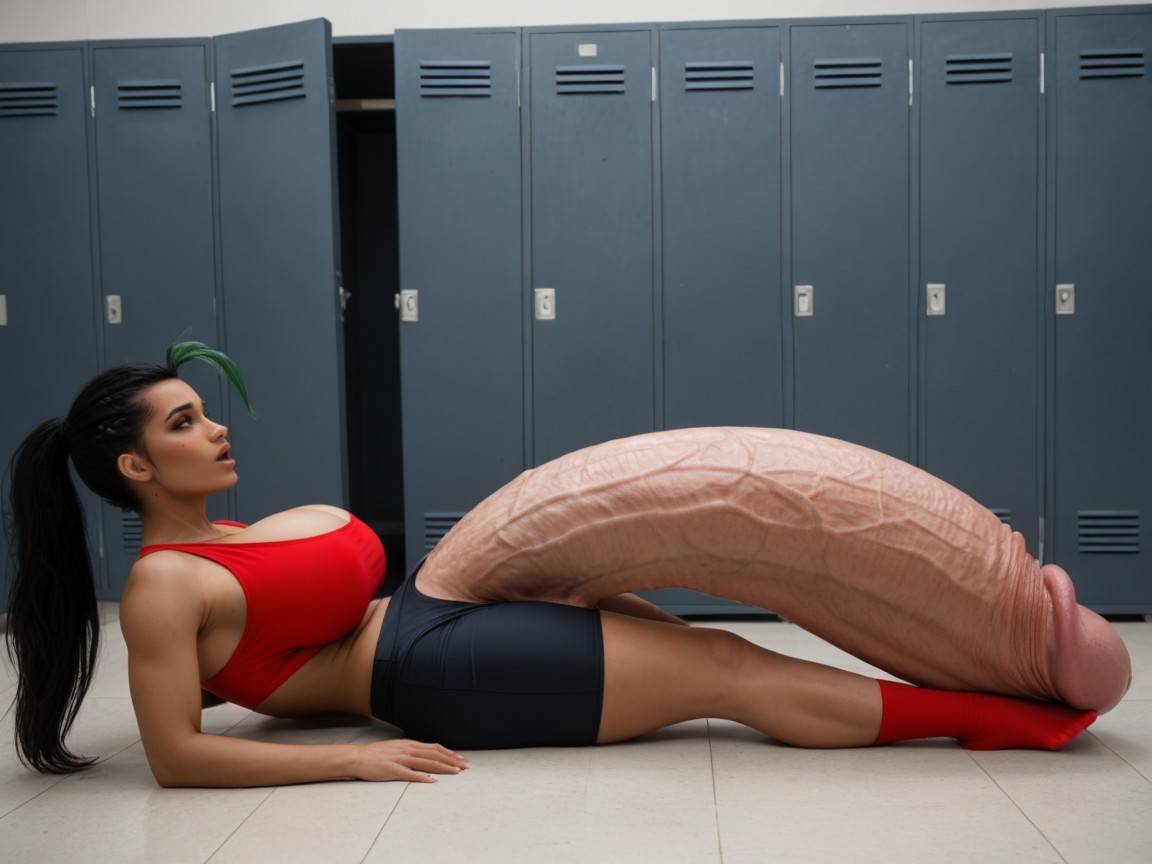 Hyper Gigantic Penis, Cosplay, Tight Waist Porno IA transsexuelle