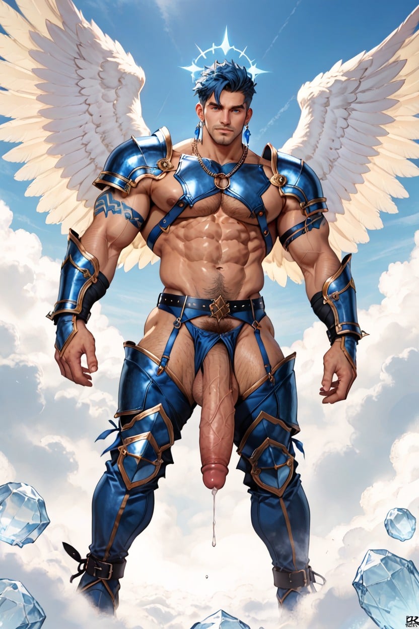 Blue Fantasy Accessories, Ice Earrings, Male Ice Angel Porno gay IA