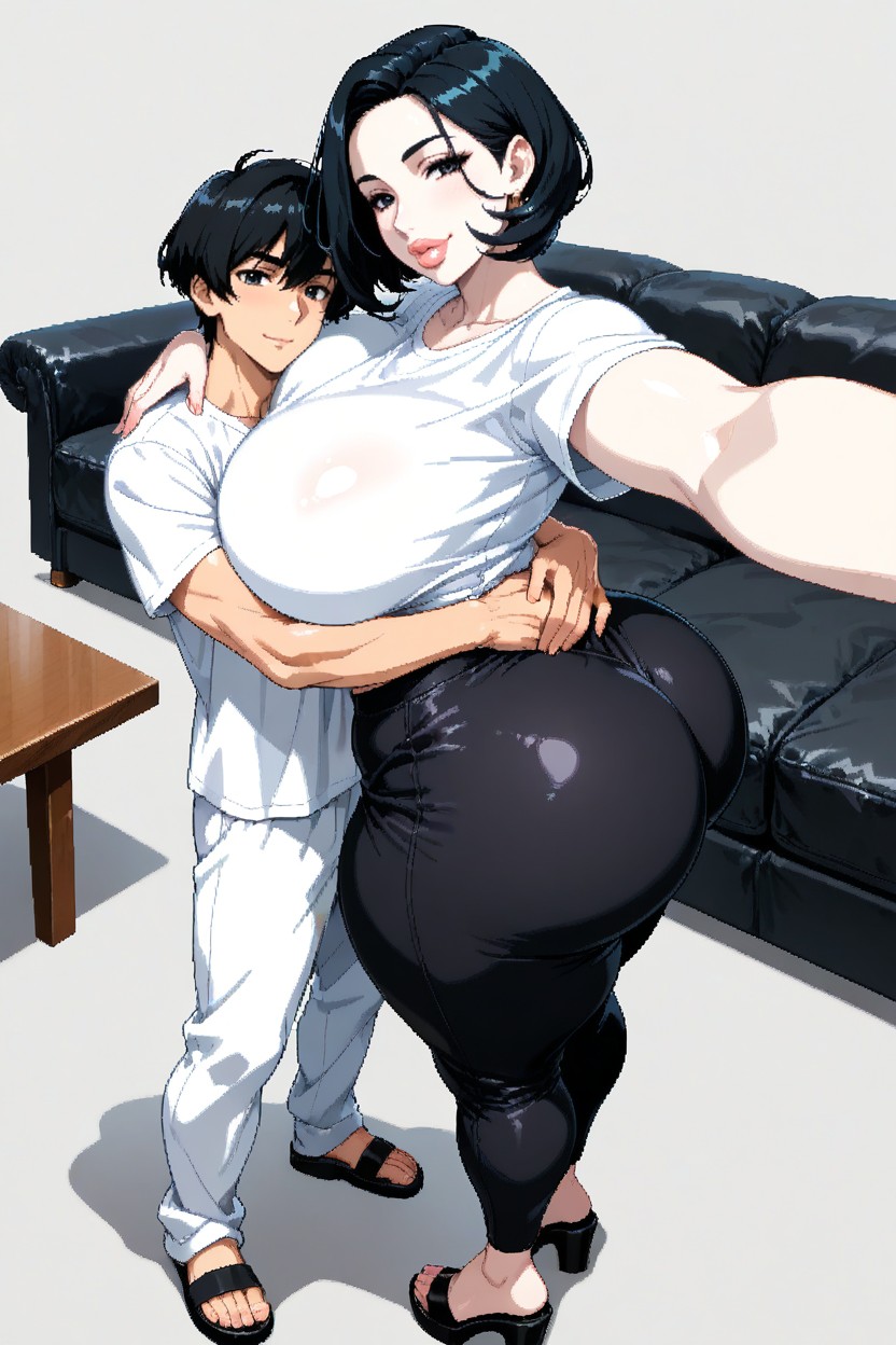 Male Character, Soft Smile, Bigger Women Hentai AI Porn