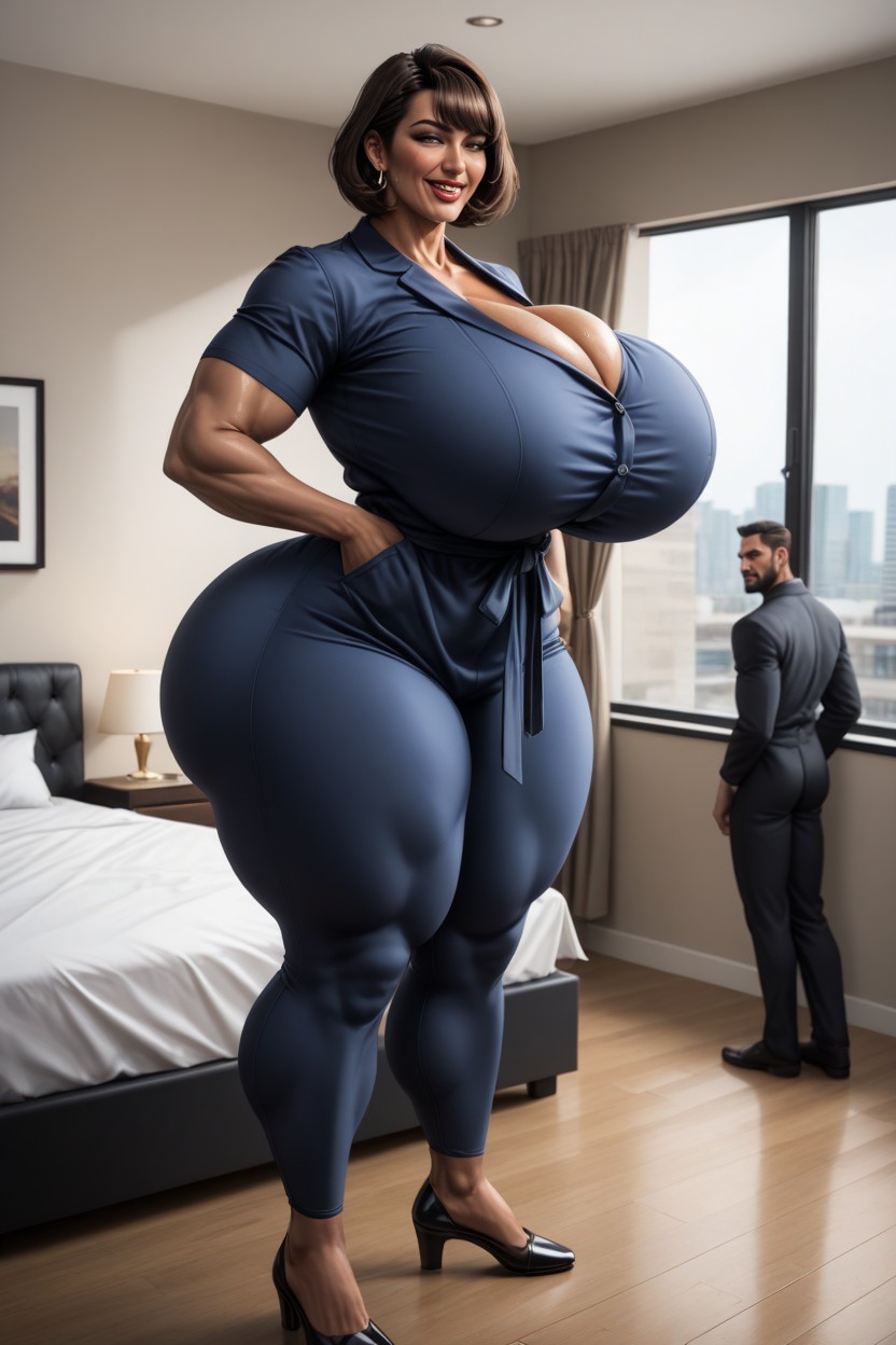 Penthouse, Thick Thighs, Form Fitting Clothes AI Porn