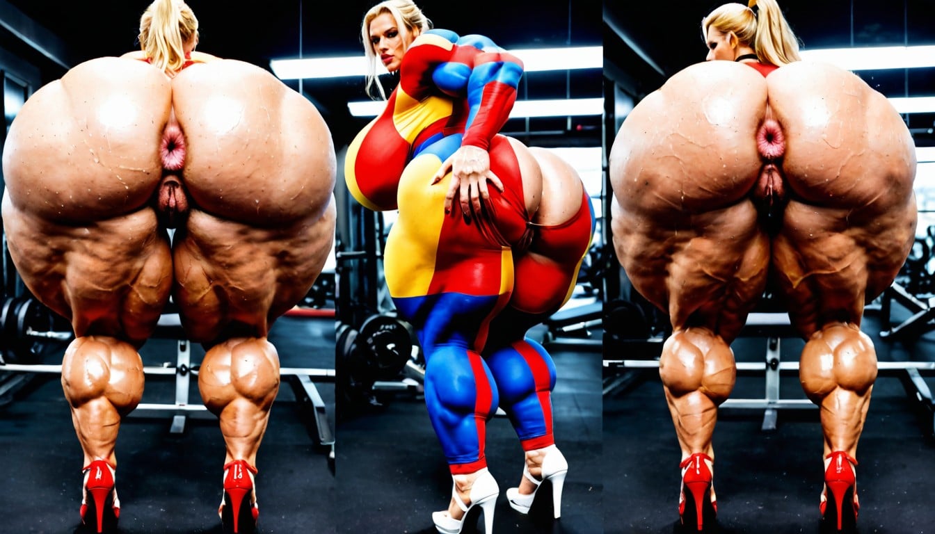 Ponytail, Side View, Muscular Arms AI Porn