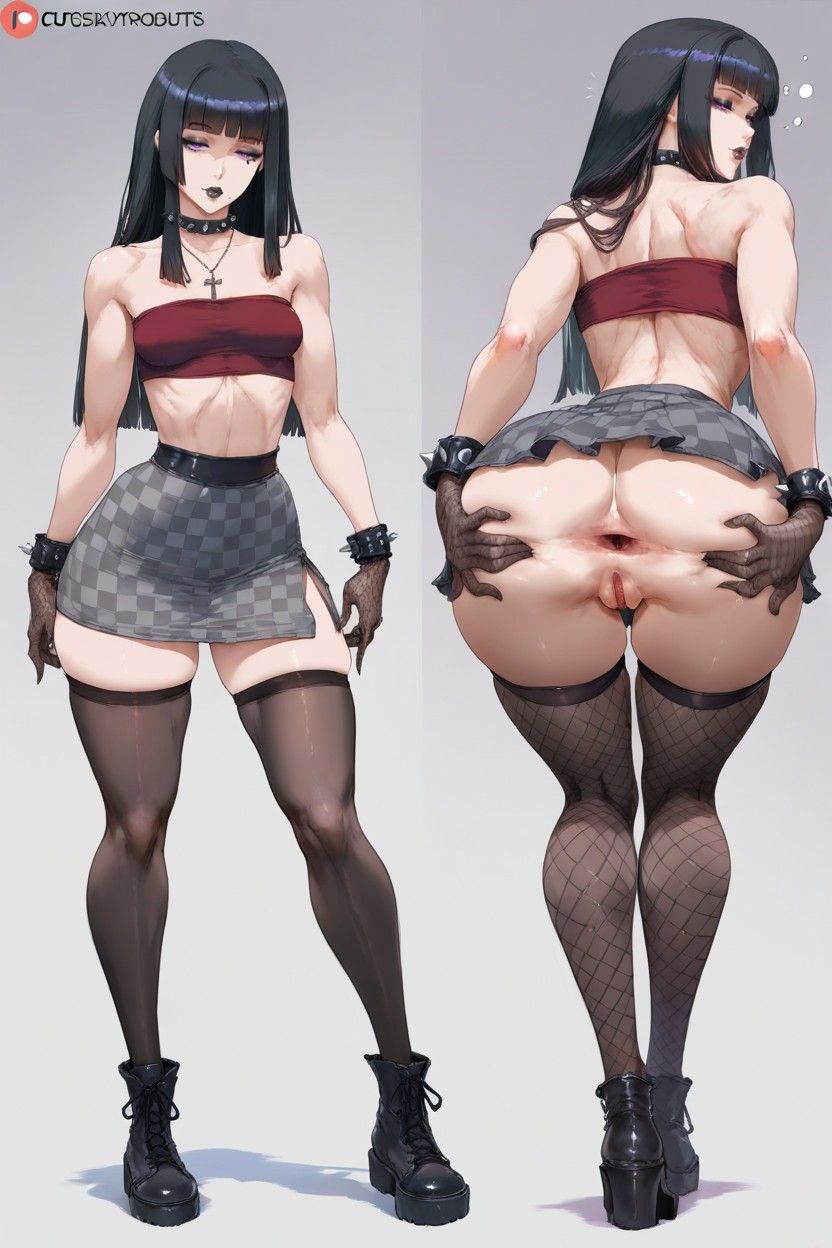 Black Hair, Cutesexyrobutts Style, Black Converse Hentai AI Porn