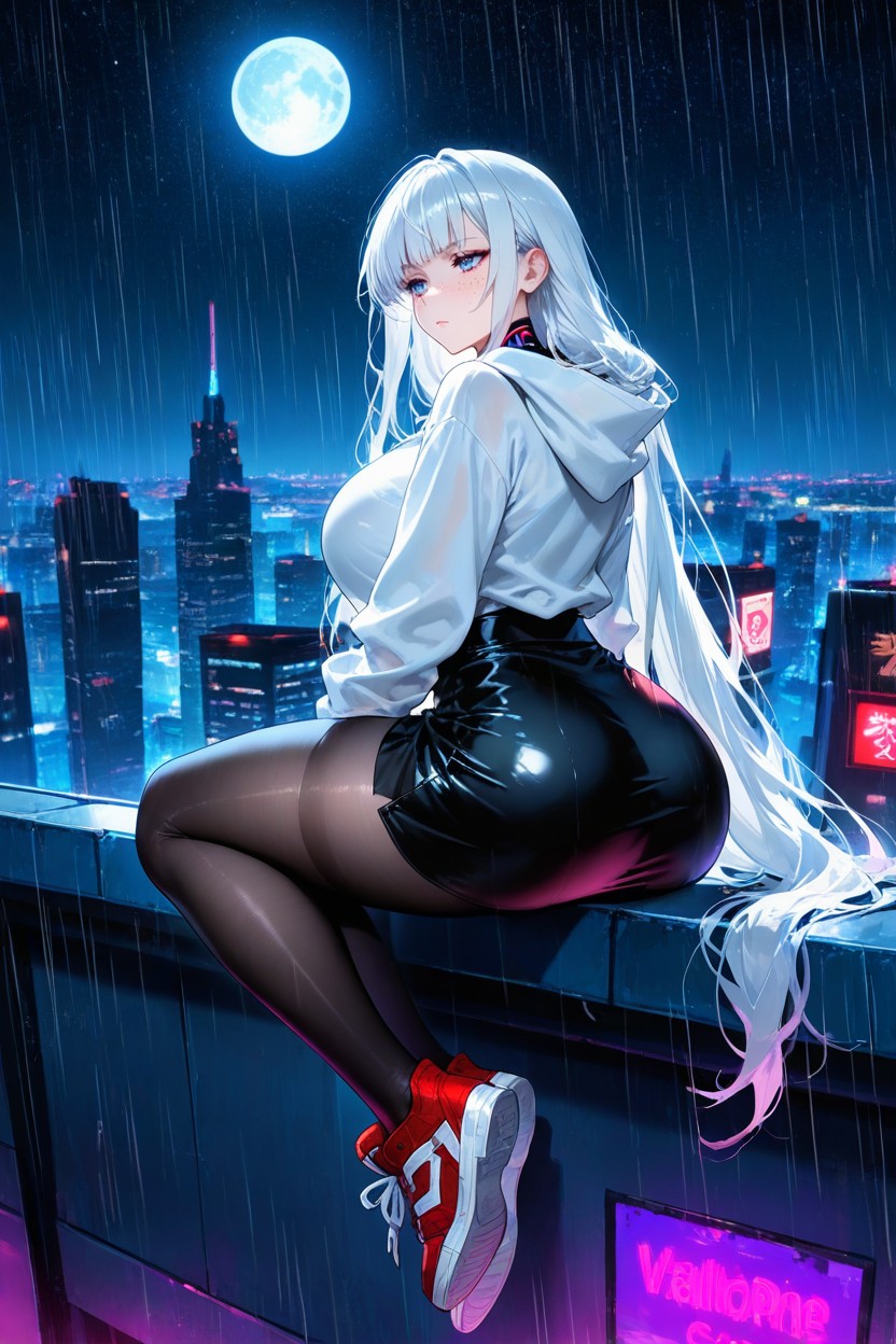 Night, Black Skirt, 18+ Hentai AI Porn