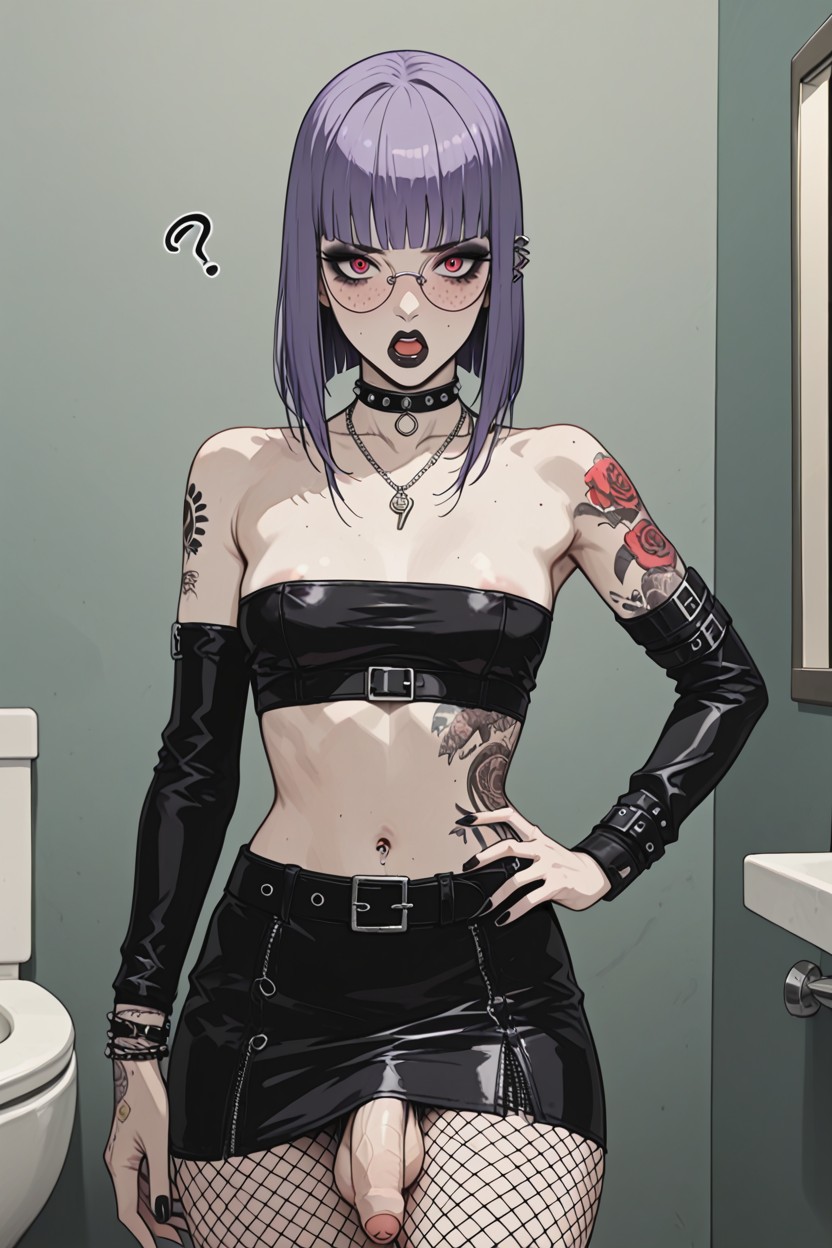 Urinals, Foreskin, Arm Sleeves Shemale AI Porn