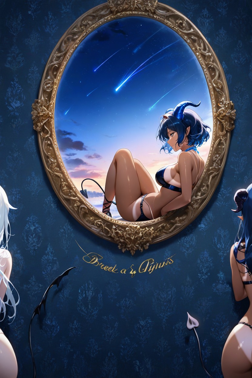 18+, White Hair, Blue Eyes Hentai AI Porn