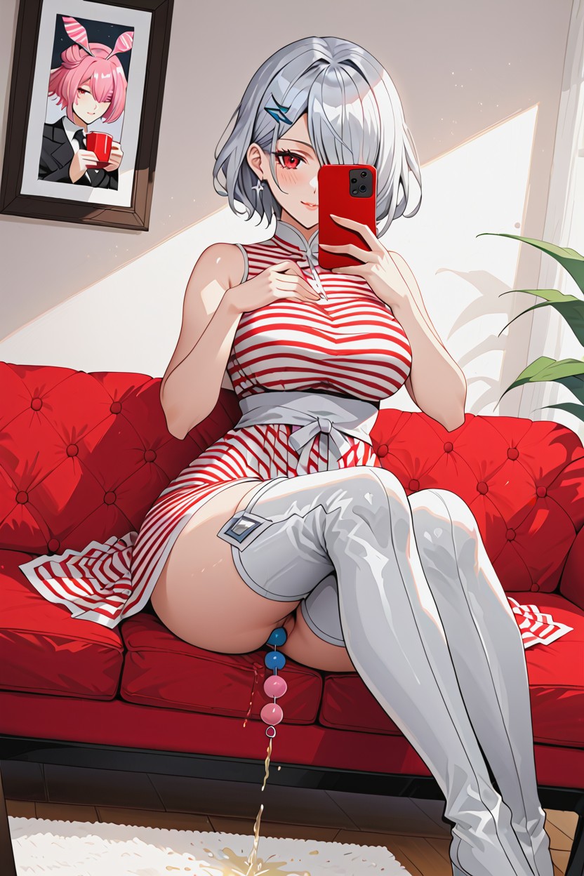 Small Ass, Award Photo, Thigh Length Dress Hentai AI Porn