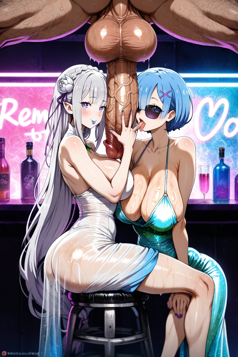 Sequin Dress, Buch Hairy, Flaccid Cock Hentai AI Porn