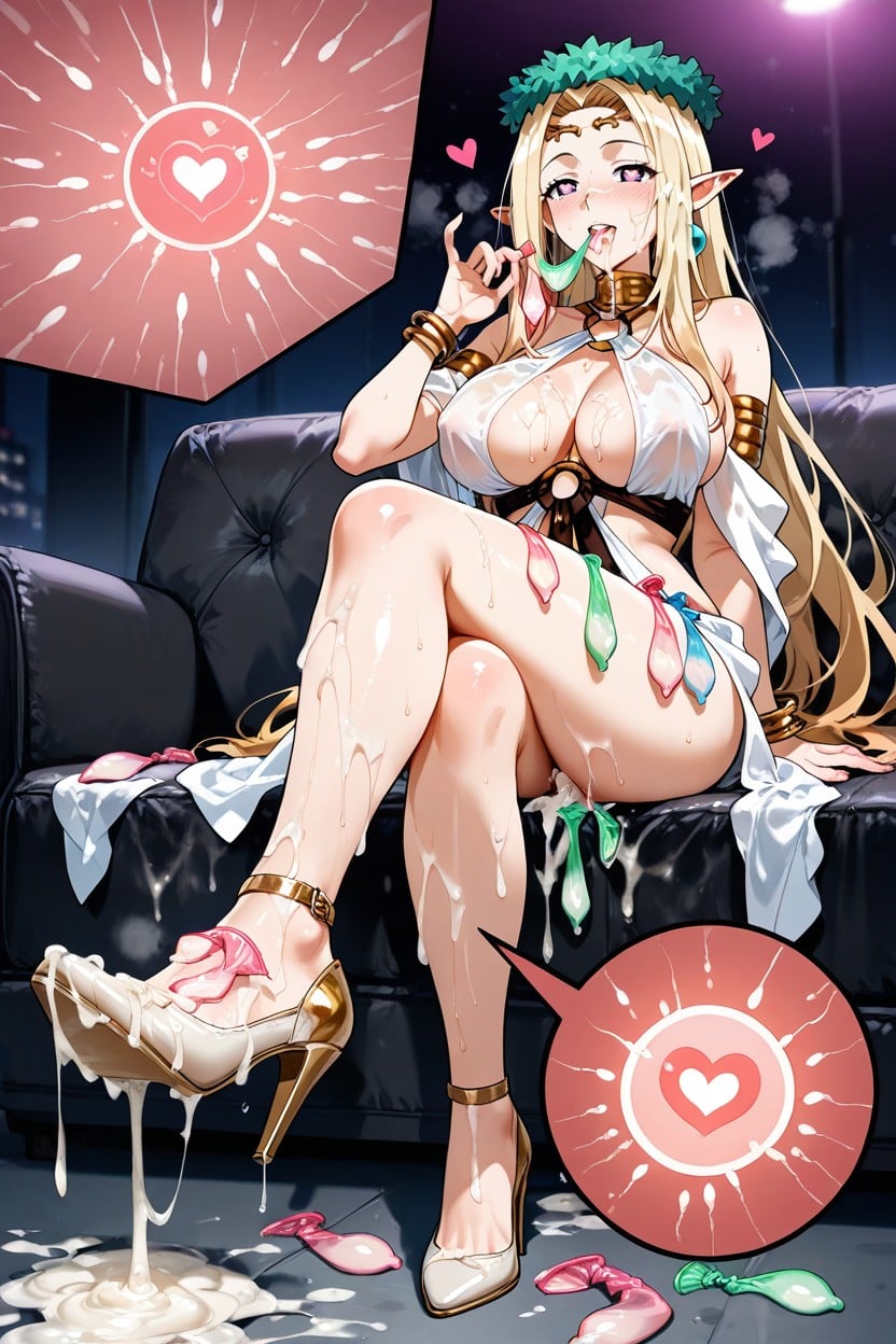 Cam On Clothes, Covered By Cum, Condom Hentai AI Porn