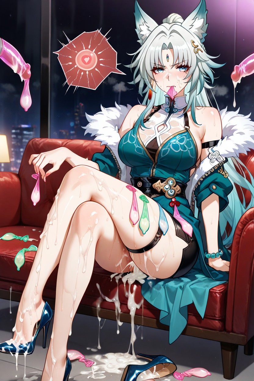Drinking Semen, Semen On High Heels, Covered By Cum Hentai AI Porn