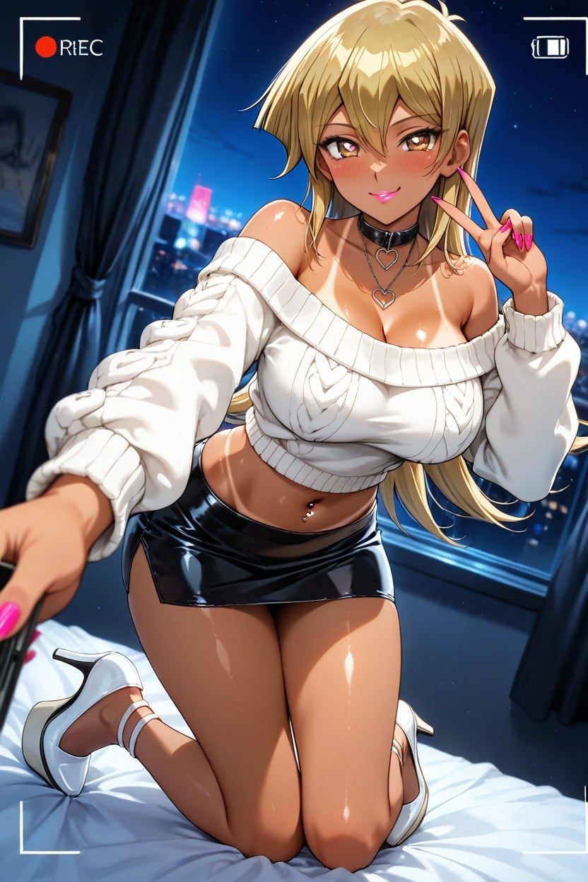 Top Down, Blonde Hair, Smirk Hentai AI Porn
