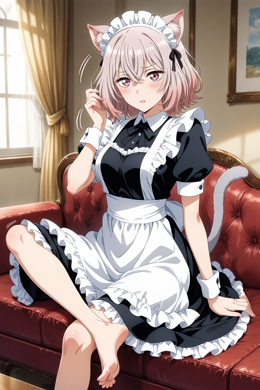 Kitten Ears, Show Feet, Kitten Tail Hentai AI Porn