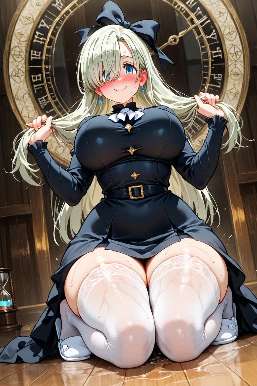 Full Motion, White Stockings, Extreme Impact With The Force Of The Thrusts AI Porn