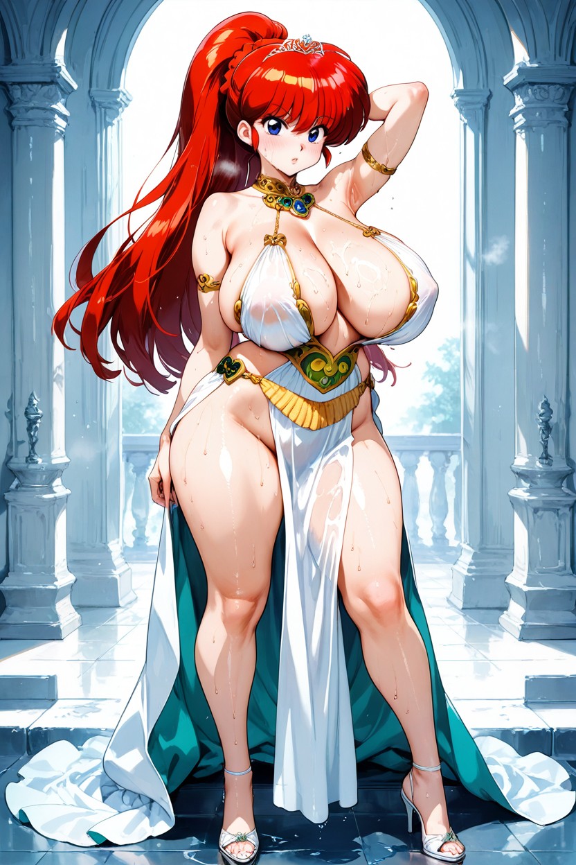 Looking At Viewer, Detailed Hair, Blue Eyes Hentai AI Porn