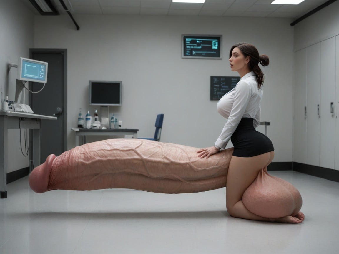 Very Wide Shot, Hair Over One Eye, Highres Shemale AI Porn
