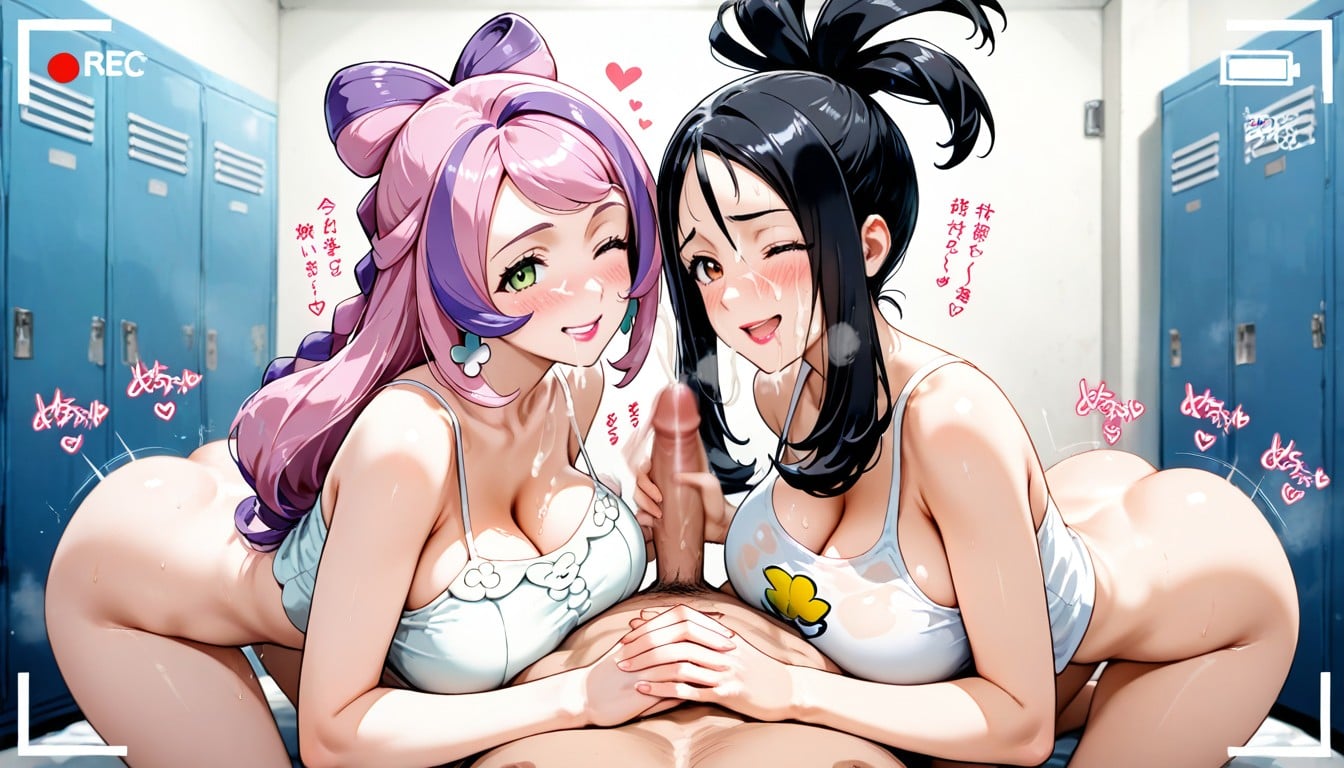 Holding Breasts Up, Wink, Blush Hentai AI Porn