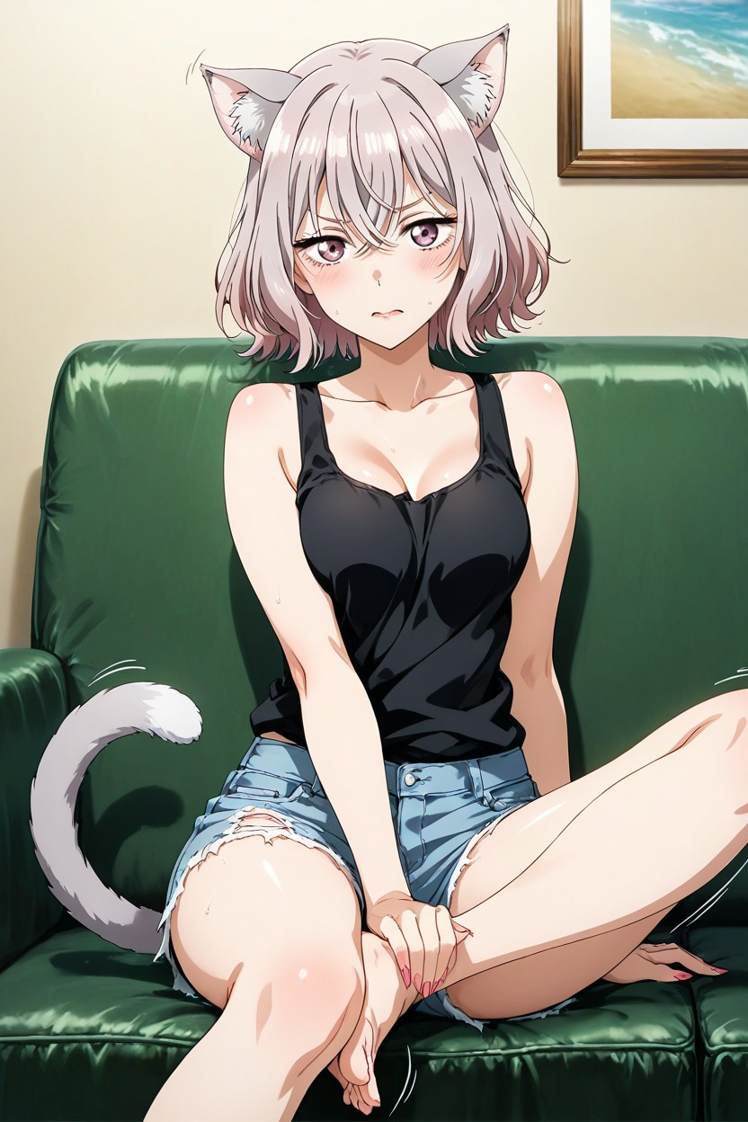 Grey Hair, Kitten Tail, And Make Her Hair Hentai AI Porn