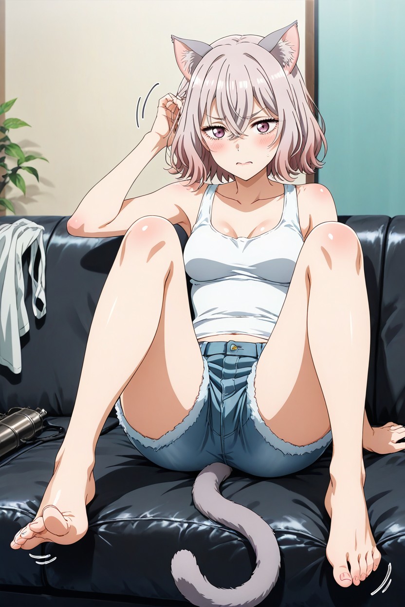 Woman Body, Motion Lines, Silver Hair Hentai AI Porn