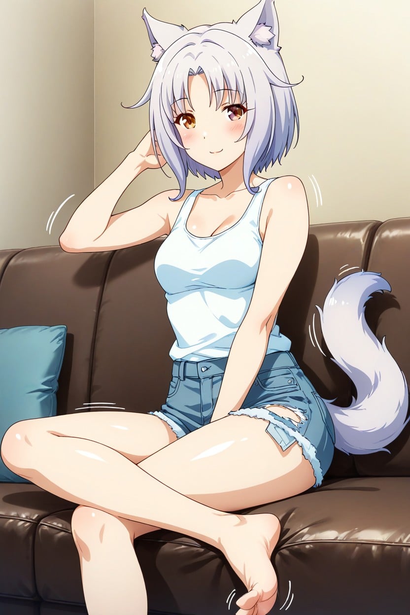 Cm Length, Grey Hair, Motion Lines Hentai AI Porn