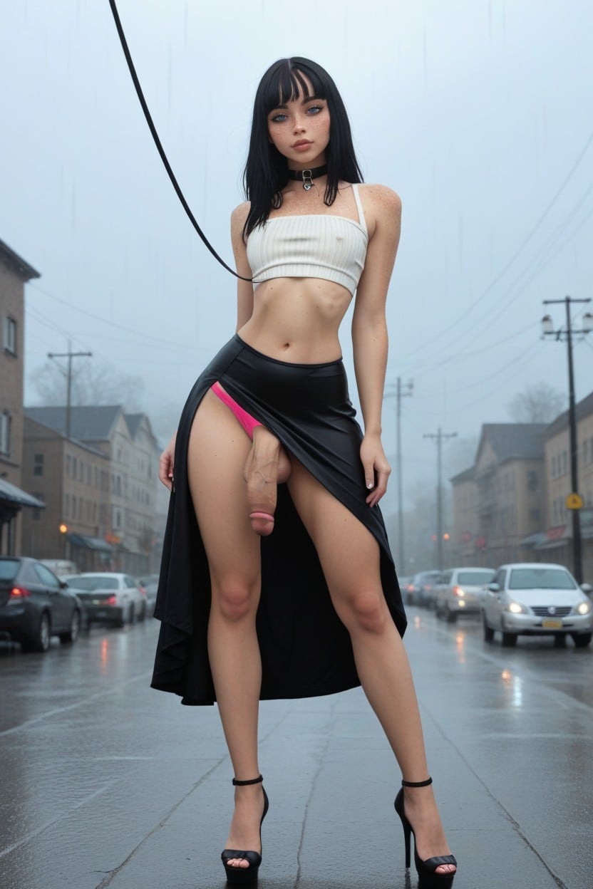 Ultra Detailed Face, Lean Body, No Tits Shemale AI Porn