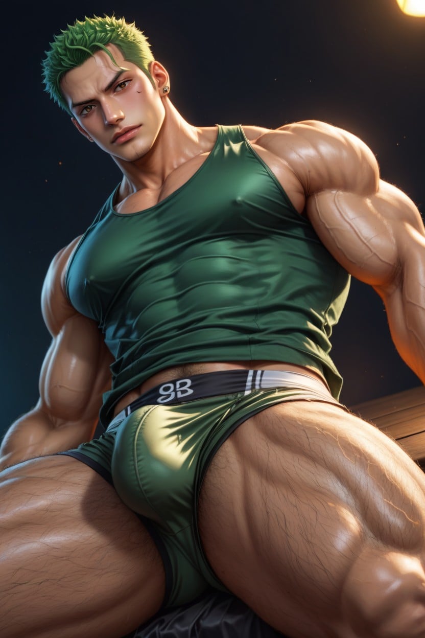 Disfraz De Cuero, Wide Angle, One Piece Zoro Porno gay IA