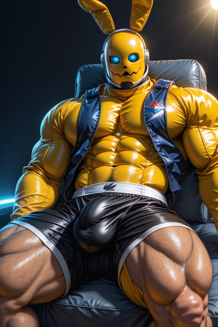 Rim Lighting Hyper Realistic, High Resolution An Extremely Hairy And Dangerous Male Springtrap, Solo AI Gay Porn
