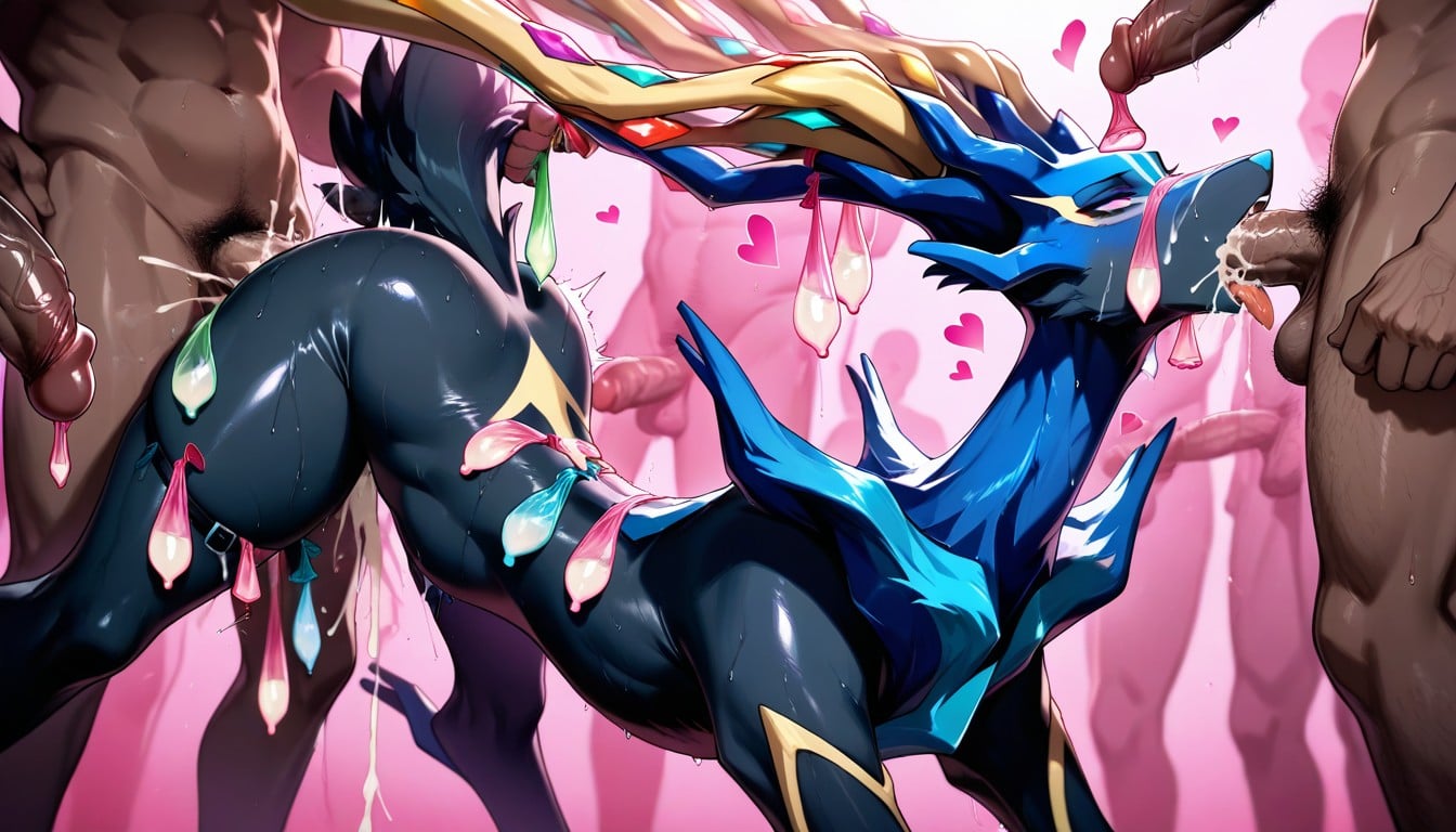 Gang Bang, Cum On Face, Tail Hentai AI Porn