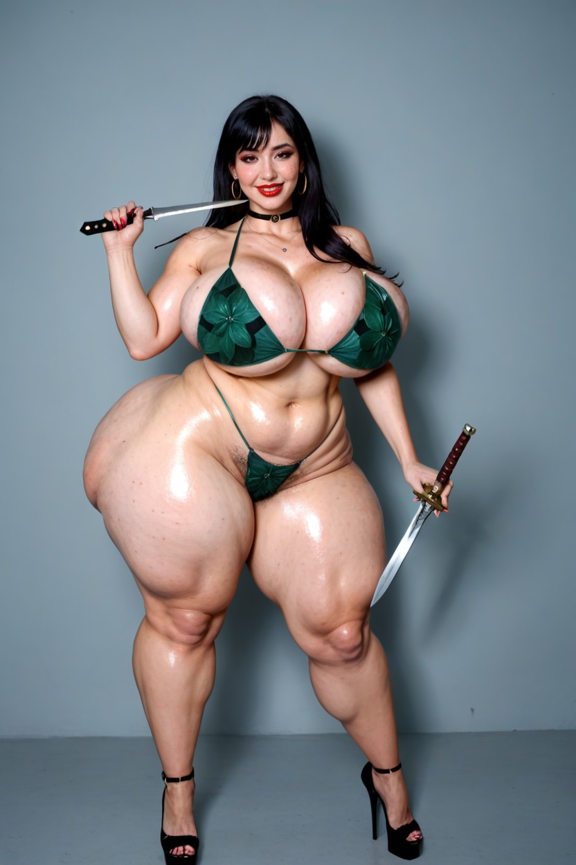 Holding A Knife, Whole Body, Full Body AI Porn