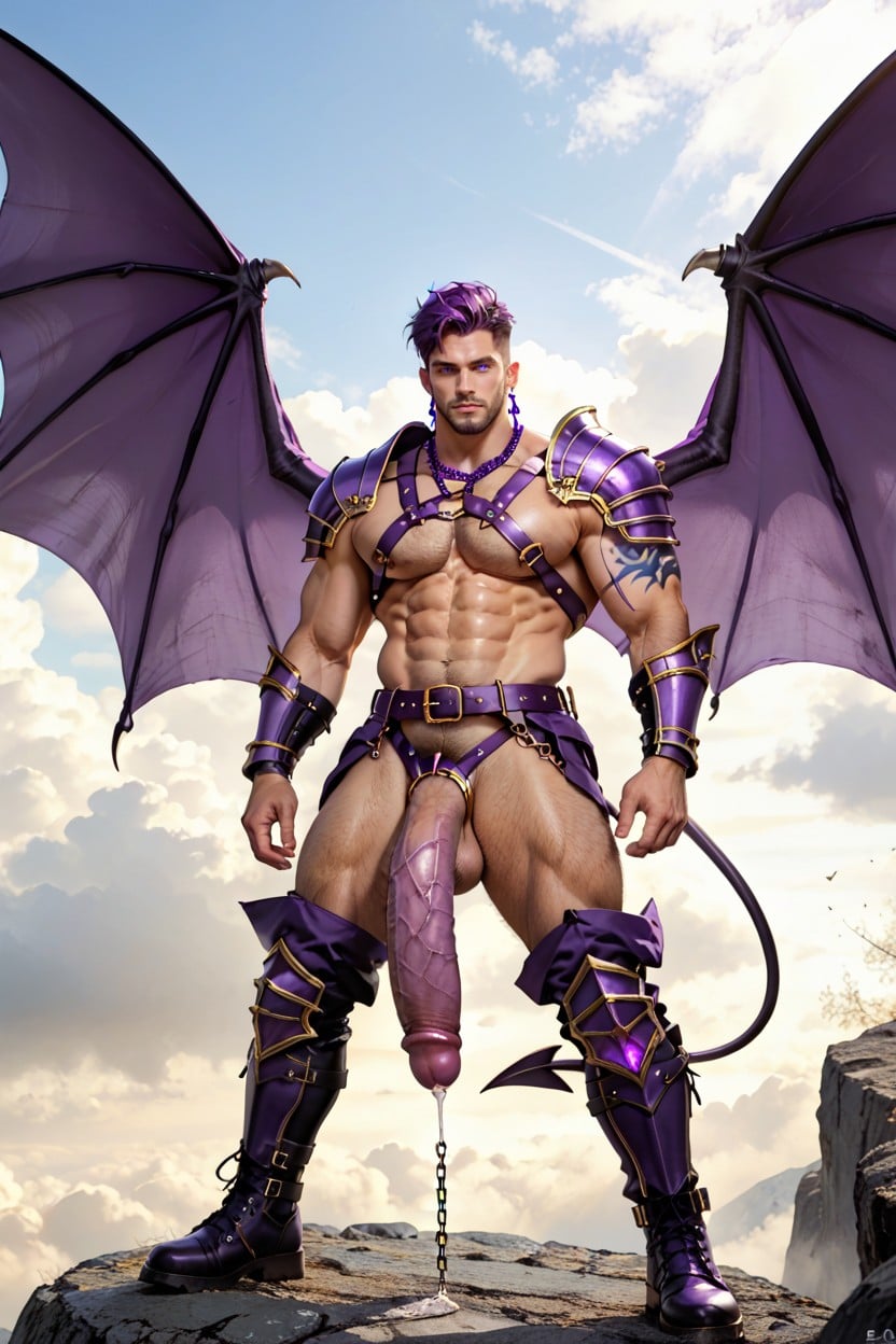 Flying, Purple Cock Ring, Purple Necklace Porno gay IA