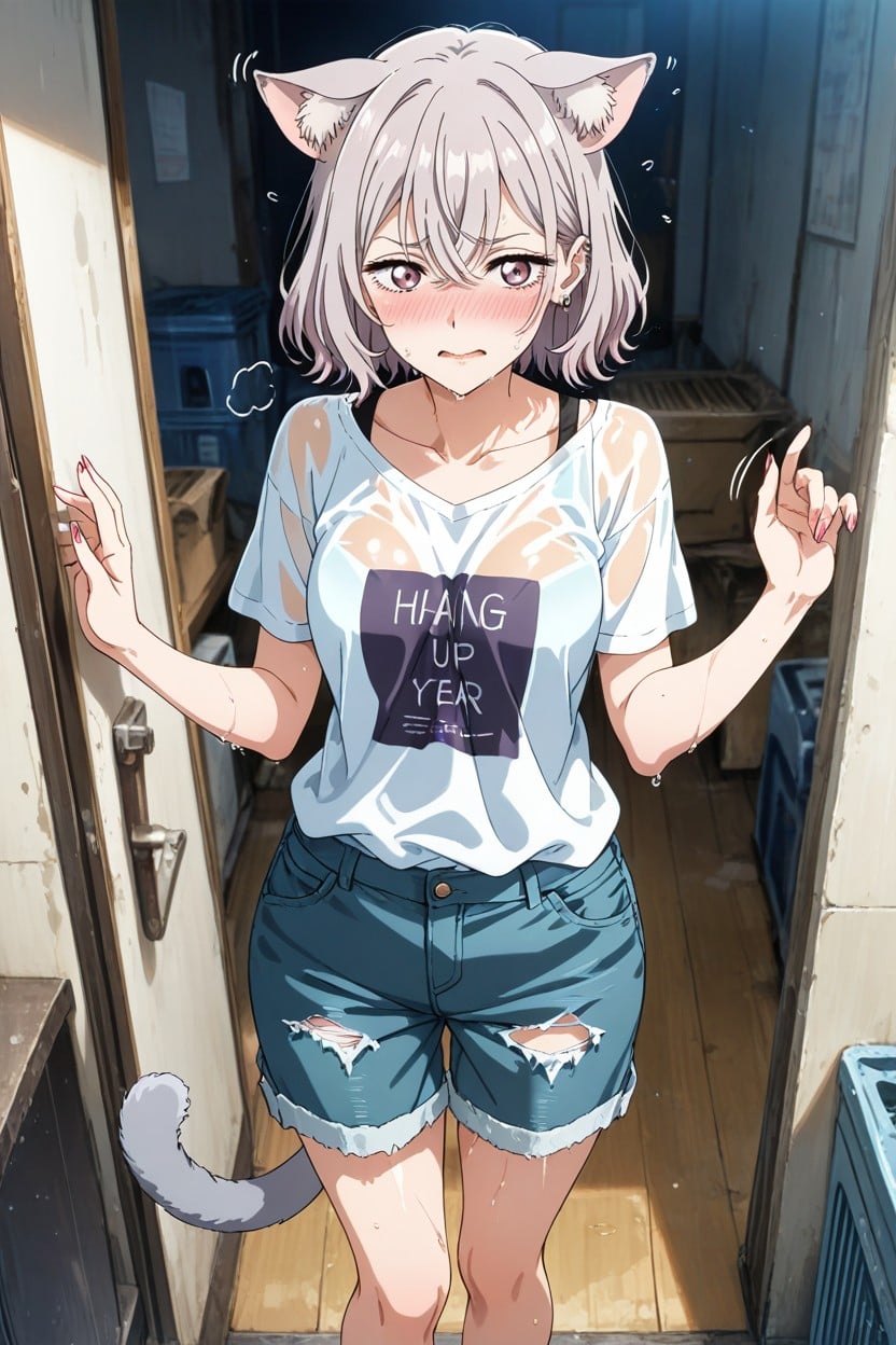 Wet Hair, Grey Hair, Alone Hentai AI Porn