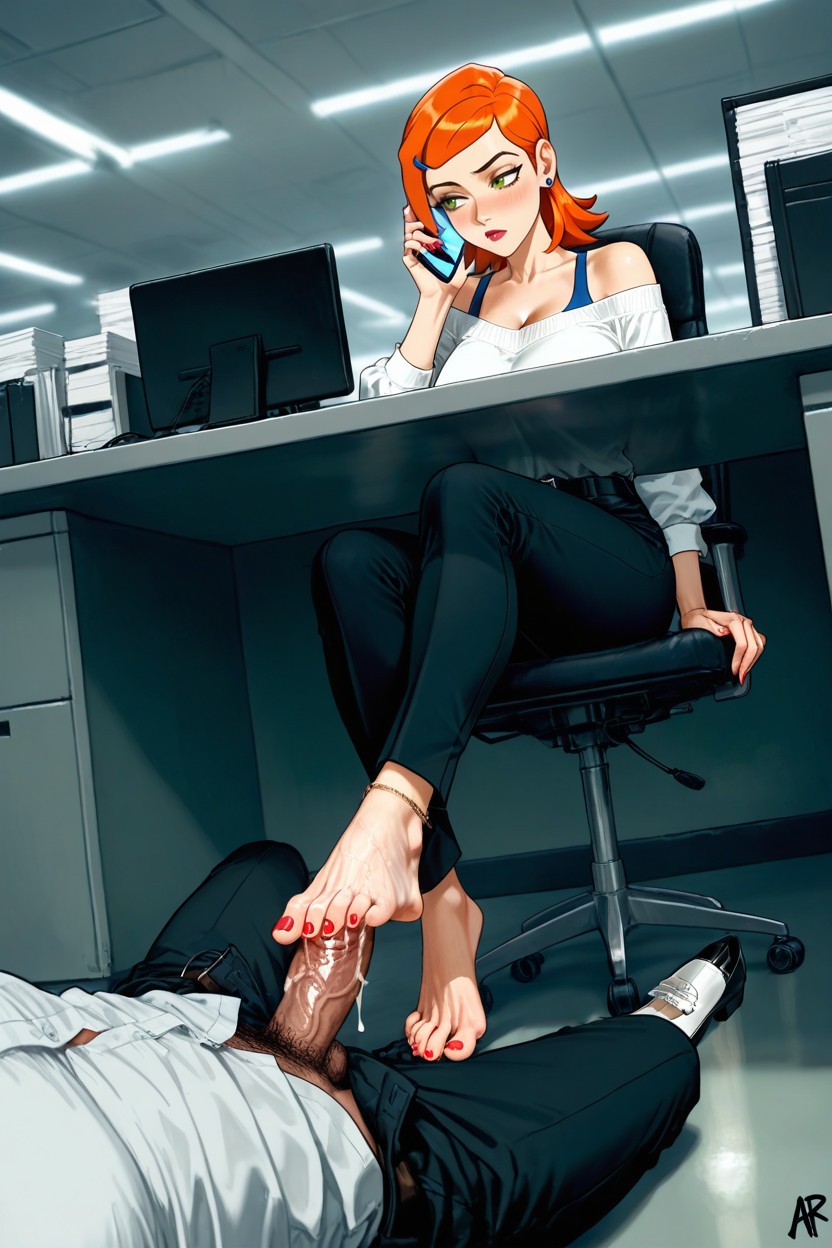 Digitigrade, Pov Sitting Opposite Side Of The Table, Full Body Hentai AI Porn