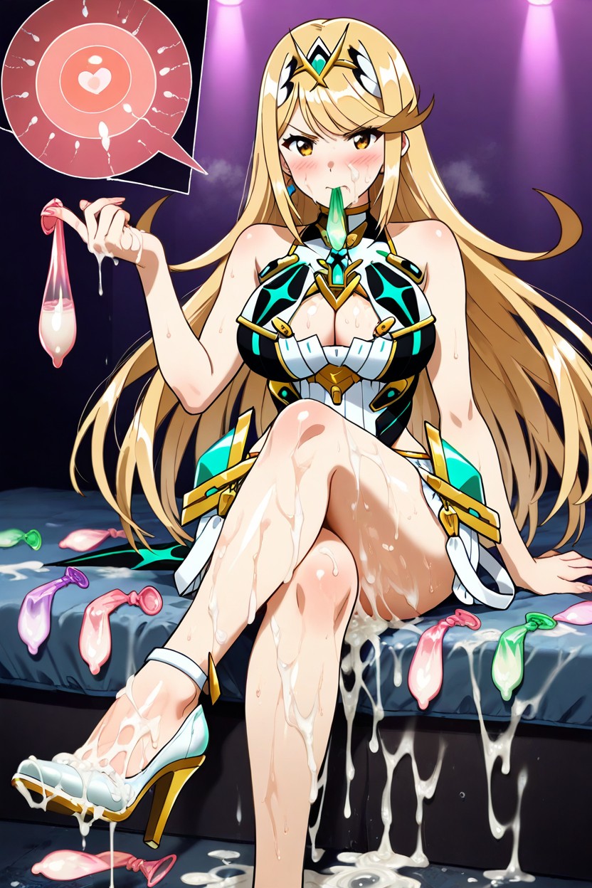 Used Condom, Footjob, Mythra From Xenoblade Chronicles Hentai AI Porn