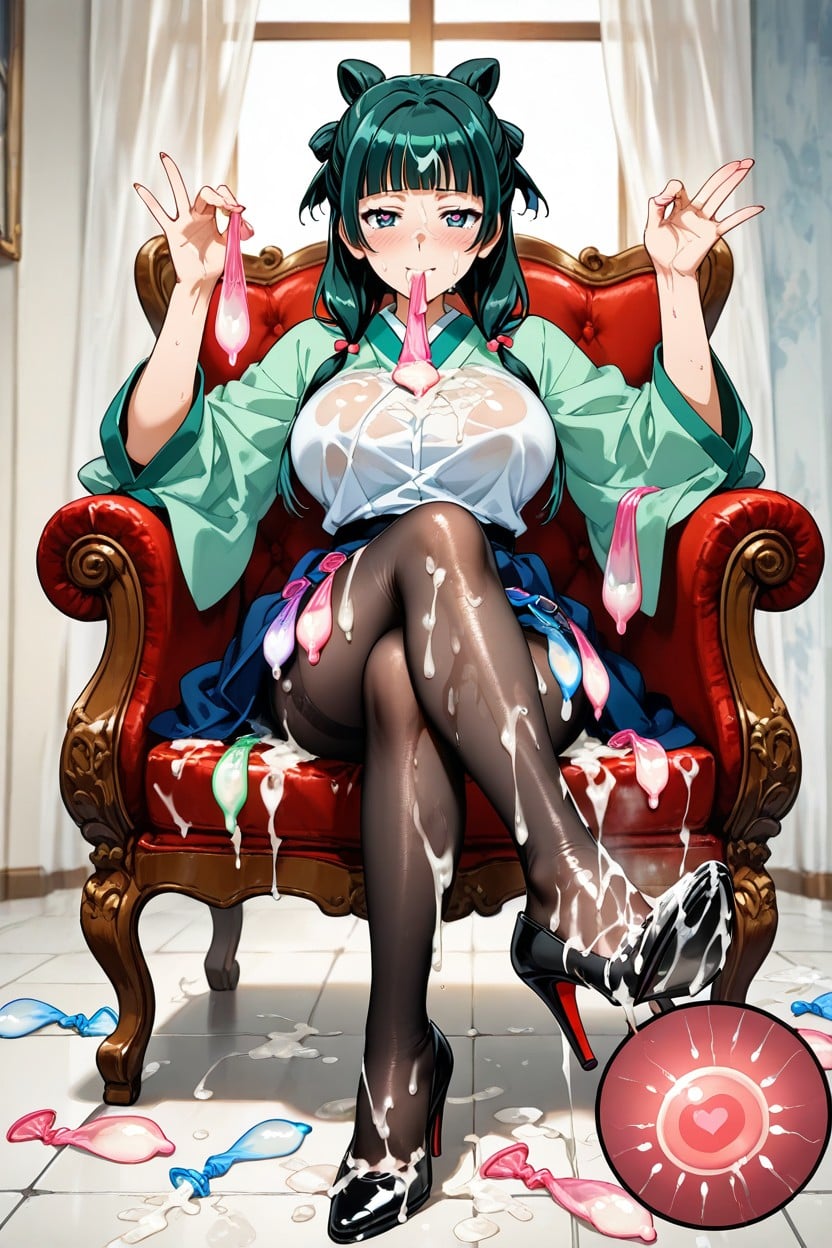 Heel Raised, Cum On Body, Semen On High Heels Hentai IA