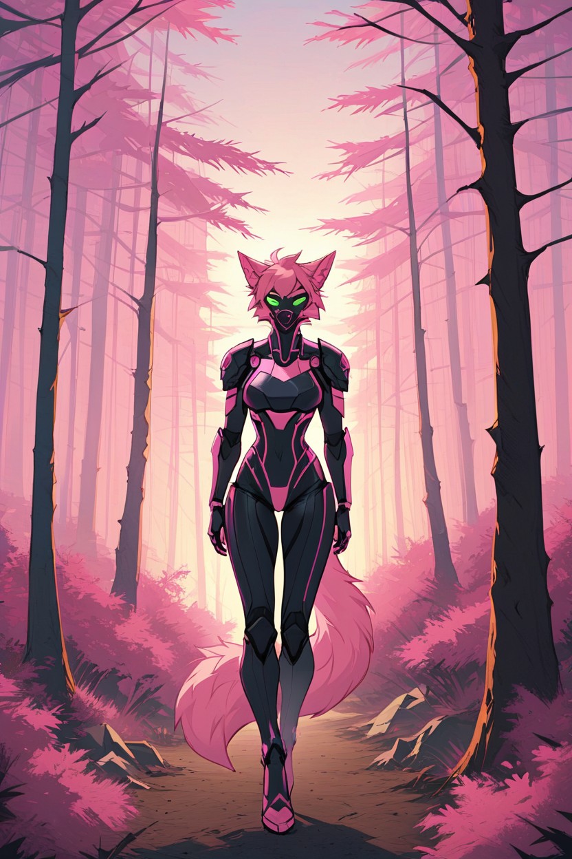 Very Short Hair, Grinning, 18+ Furry AI Porn