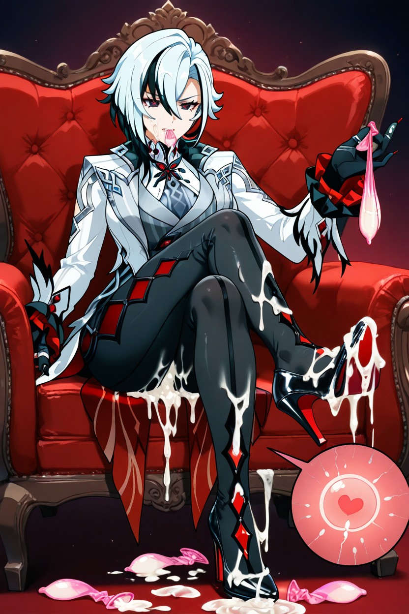 Foot Inside Semen Soaked High Heel, Angry Hate Eyes, Medium Ass Hentai AI Porn