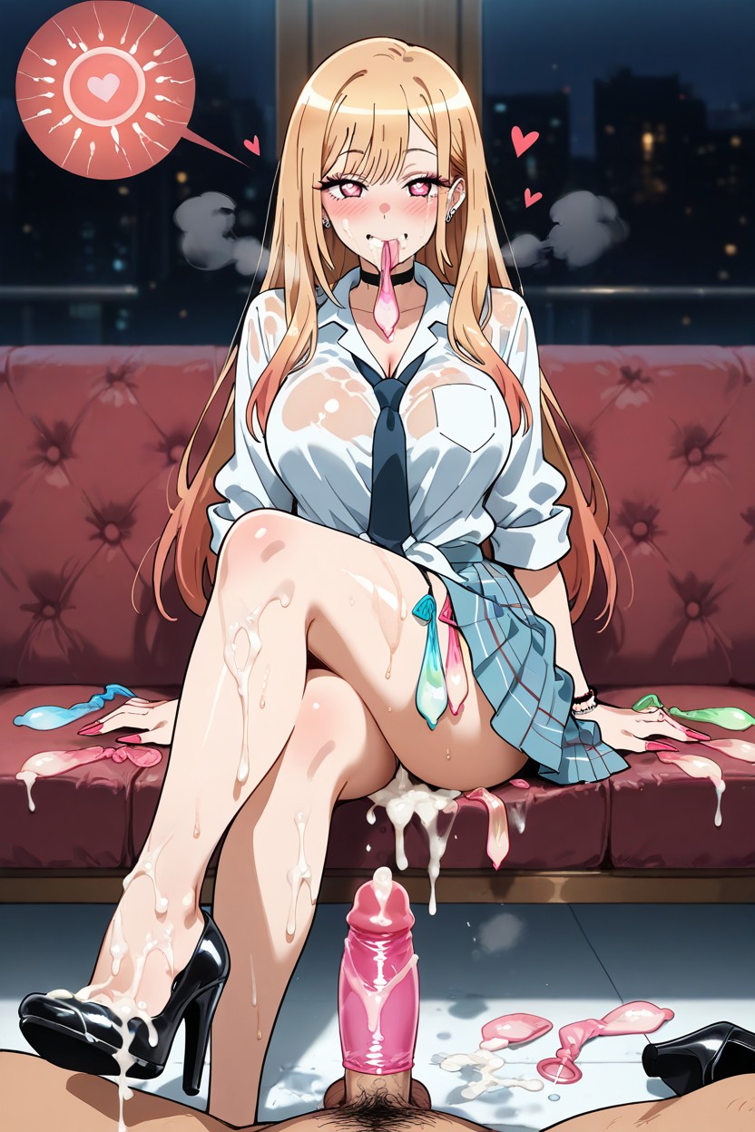 Cum Everywhere, Heel Raised, Cum On Penis Hentai AI Porn