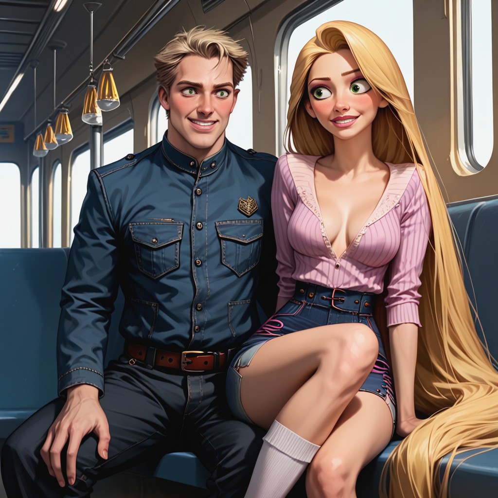 Smile, On A Train, Surprised Hentai AI Porn