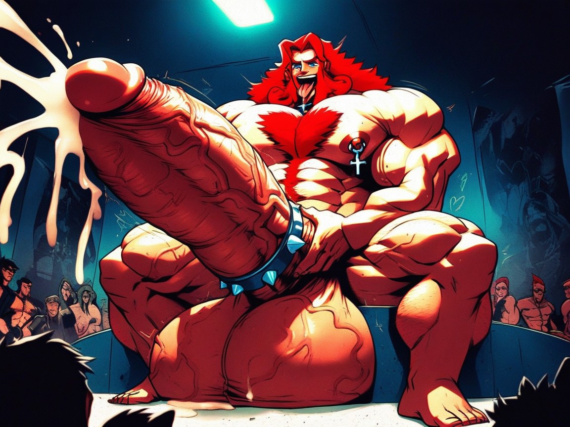 Giant Oversized Cock, Choker, Hyper Huge Cock Porno IA