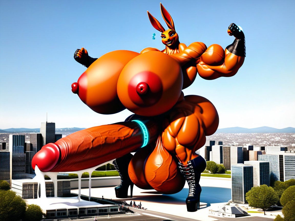 Massive Monster Cock, Brown Skin, Massive Huge Furry AI Porn
